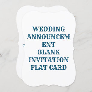 CARTE PLAT faire-part de mariage BLANC