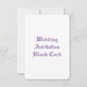 CARTE PLAT faire-part de mariage BLANC (Devant)