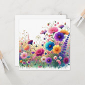 Carte plat fleur sauvage Rhapsody (Devant/Arrière en situation)