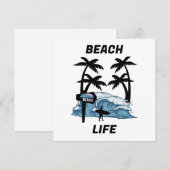 Carte Plat Funny Beach Wave (Devant / Derrière)
