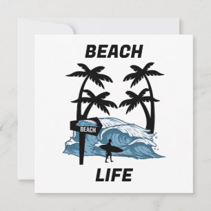 Carte Plat Funny Beach Wave