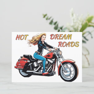 Carte plat Girl Hot Dream Roads