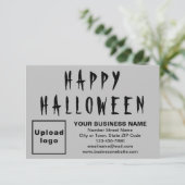 Carte plat gris d'Halloween d'affaires (Debout devant)