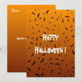 Carte plat Halloween Bats (Devant / Derrière)