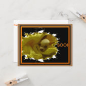 Carte plat Halloween Chihuahua (Devant/Arrière en situation)