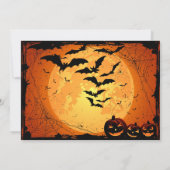 Carte Plat Halloween Faire-part de mariage chauves (Dos)