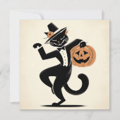 Carte Plat Halloween Witchween noir et Citrouille (Devant)