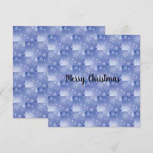 Carte plat Holiday Snowflake (Devant / Derrière)