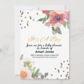 Carte plat Invitation baby shower (Devant)