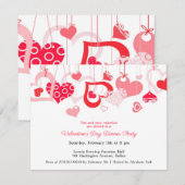 Carte plat Invitation de la Saint-Valentin (Devant / Derrière)