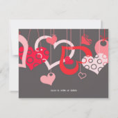 Carte plat Invitation de la Saint-Valentin (Dos)