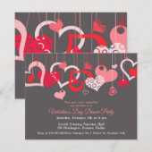 Carte plat Invitation de la Saint-Valentin (Devant / Derrière)