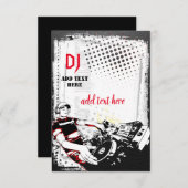 Carte plat Invitation DJ Party (Devant / Derrière)