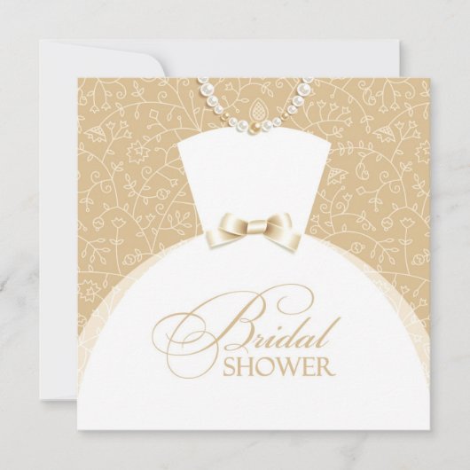 Carte Plat Invitation Douche nuptiale (Devant)