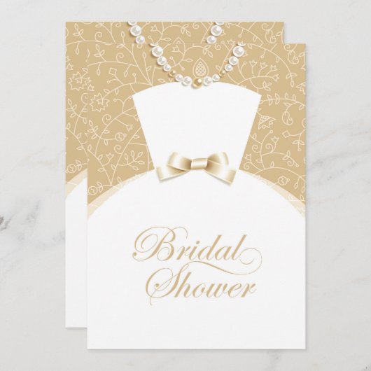 Carte Plat Invitation Douche nuptiale (Devant / Derrière)