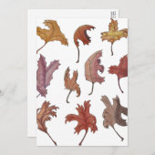 Carte Plat Invitation Feuille dansante (Devant / Derrière)