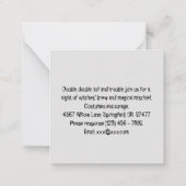 Carte Plat Invitation Halloween (Dos)