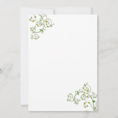 Carte Plat Invitation Vine Florale Jaune Escalade (Dos)