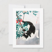 CARTE PLAT : JAPONAIS BOIS BLOC : Chat à la tomate (Devant)