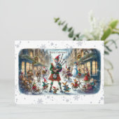 Carte Plat Joyeux Noël 029(ElfSanta) (Debout devant)