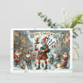 Carte Plat Joyeux Noël 031(ElfSanta) (Debout devant)