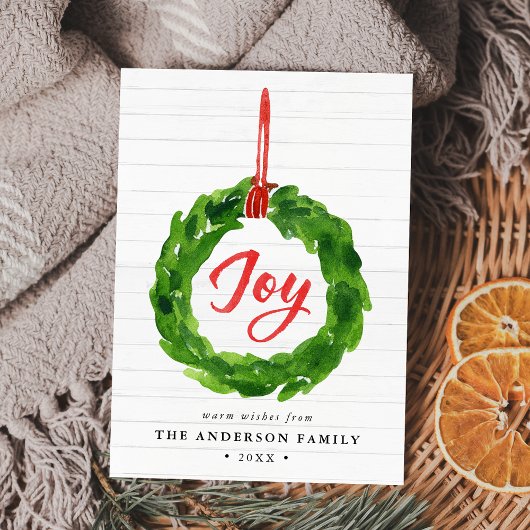 Carte Plat Joyful Wreath Peinte à la main