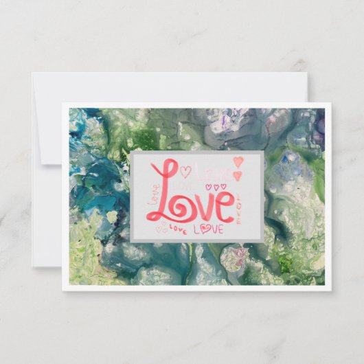 Carte Plat Love Merci 3,5 pouces x 5 pouces (Devant)