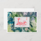 Carte Plat Love Merci 3,5 pouces x 5 pouces (Devant / Derrière)