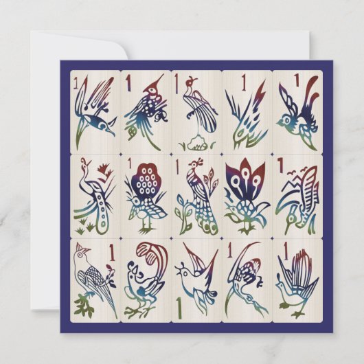 Carte plat Mah Jong One Bams (Devant)