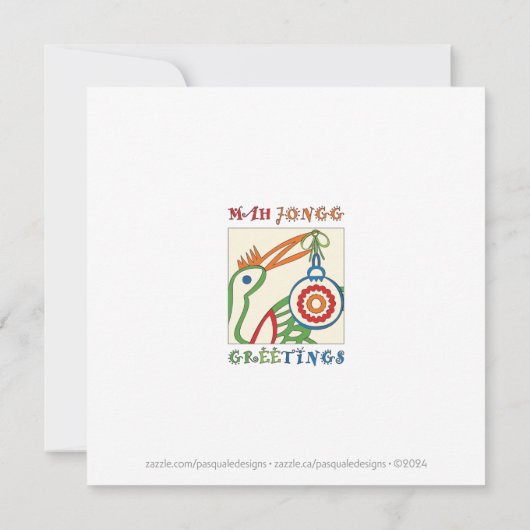 Carte plat Mah Jongg Bird Salutations (Dos)