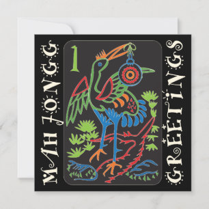 Carte plat Mah Jongg Bird Salutations