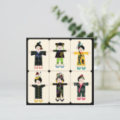 Carte plat Mah Jongg Dolls (Debout devant)
