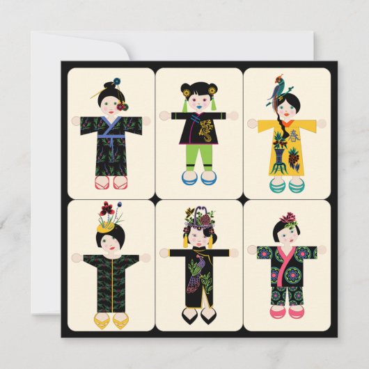 Carte plat Mah Jongg Dolls (Devant)