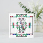 Carte plat Mah Jongg en verre teint Anniversaire (Debout devant)