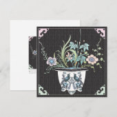 Carte plat Mah Jongg Fleurs/Oiseaux (Devant / Derrière)