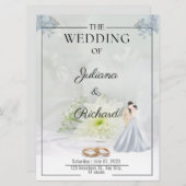 Carte Plat mariage Couple (Devant / Derrière)