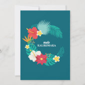 Carte Plat Mele Kalikimaka Hawaii Floral Wreath (Devant)