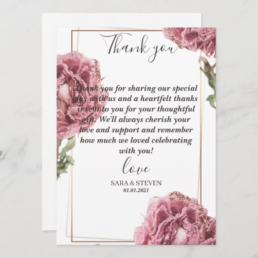 Carte plat - MERCI (Devant / Derrière)