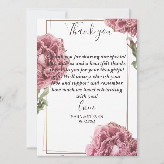 Carte plat - MERCI (Devant)