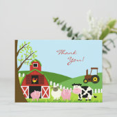 Carte plat Merci Animaux (Debout devant)