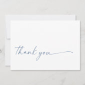 Carte Plat Merci Chic + Moderne | Bleu (Devant)