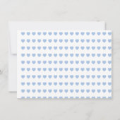 Carte Plat Merci de coeur bleu clair (Dos)