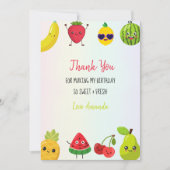 Carte plat Merci Fruits mignonnes (Devant)