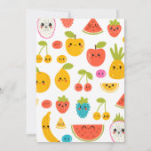 Carte plat Merci Fruits mignonnes (Dos)