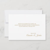 Carte plat Merci or simple (Dos)