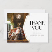 Carte Plat Merci photo Art Déco (Devant)