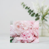 Carte Plat Merci Pink Peony (Debout devant)