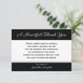 Carte Plat Merci Sympathie Du Coeur (Debout devant)