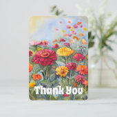 Carte plat Merci Zinnia (Debout devant)