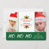 Carte Plat Modèle photo Poinsettia Frame (Devant)